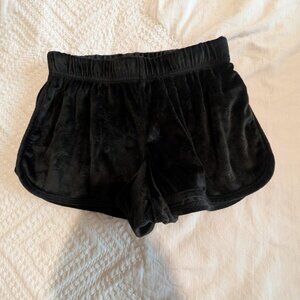 Juicy CoutureBlack Velour Sleep‎ Pajama Lounge Shorts S